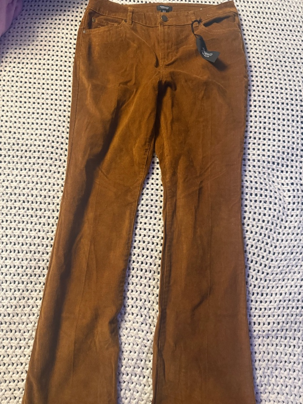 Corduroy Bootcut Pants in Rust